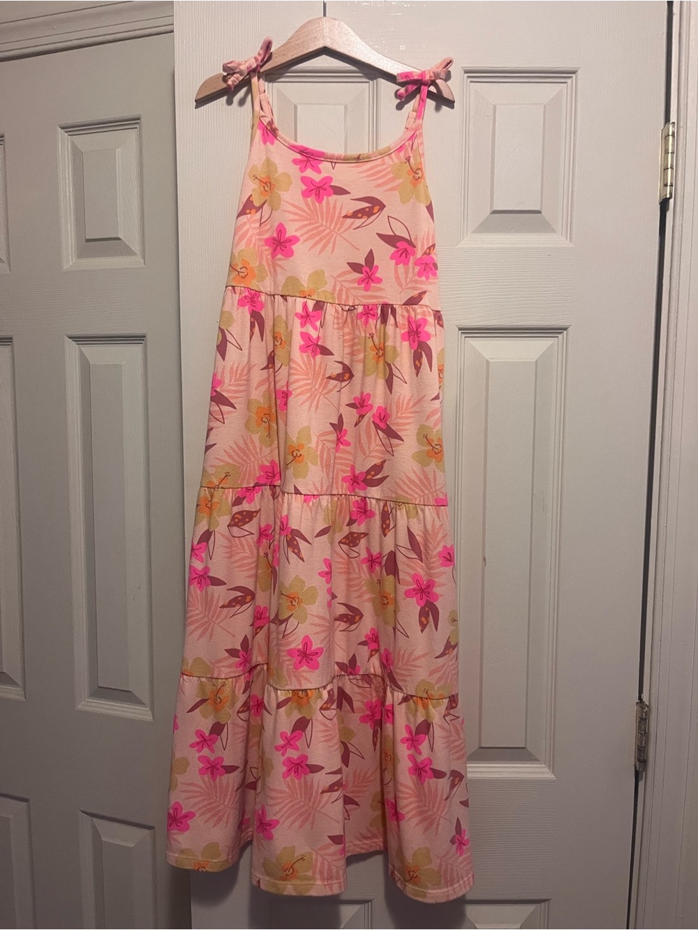 Cat & Jack Floral Tiered Dress, Size M